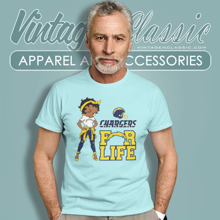 Betty Boop Los Angeles Chargers For Life T Shirt Betty Boop Los Angeles Chargers For Life T Shirt