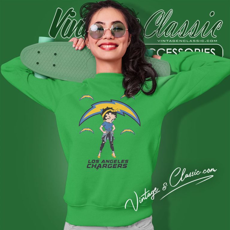 Betty Boop Los Angeles Chargers Sweatshirt Betty Boop Los Angeles Chargers Sweatshirt