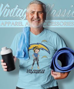 Betty Boop Los Angeles Chargers V Neck TShirt