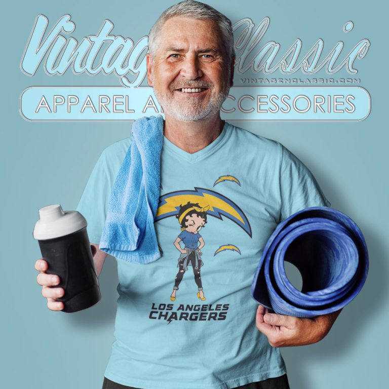 Betty Boop Los Angeles Chargers V Neck TShirt Betty Boop Los Angeles Chargers V Neck TShirt