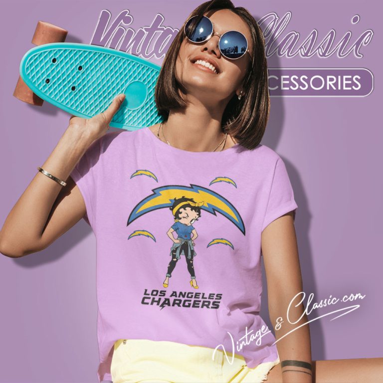 Betty Boop Los Angeles Chargers Women T Shirt Betty Boop Los Angeles Chargers Women T Shirt