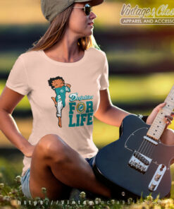 Betty Boop Miami Dolphins Women T Shirt