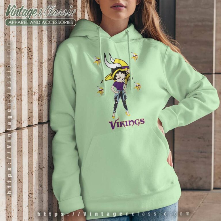 Betty Boop Minnesota Vikings Hoodie Betty Boop Minnesota Vikings Hoodie