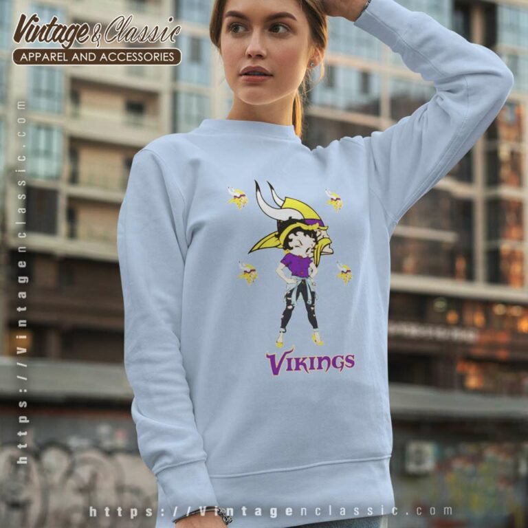 Betty Boop Minnesota Vikings Sweatshirt Betty Boop Minnesota Vikings Sweatshirt