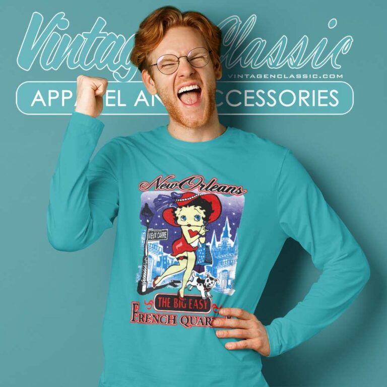 Betty Boop New Orleans French Quarter Long Sleeve Tee Betty Boop New Orleans French Quarter Long Sleeve Tee