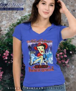 Betty Boop New Orleans French Quarter V Neck TShirt