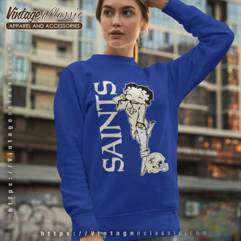 Betty Boop New Orleans Saints Sweatshirt Betty Boop New Orleans Saints Sweatshirt