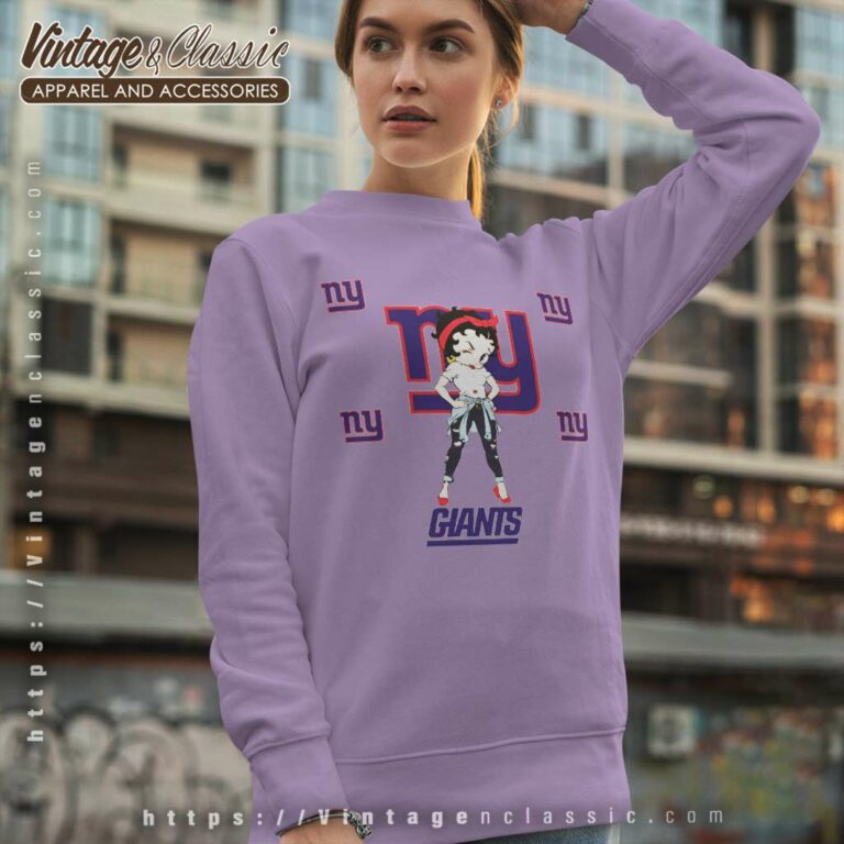 Betty Boop New York Giants Nfl Football Team Sweatshirt Betty Boop New York Giants Nfl Football Team Sweatshirt