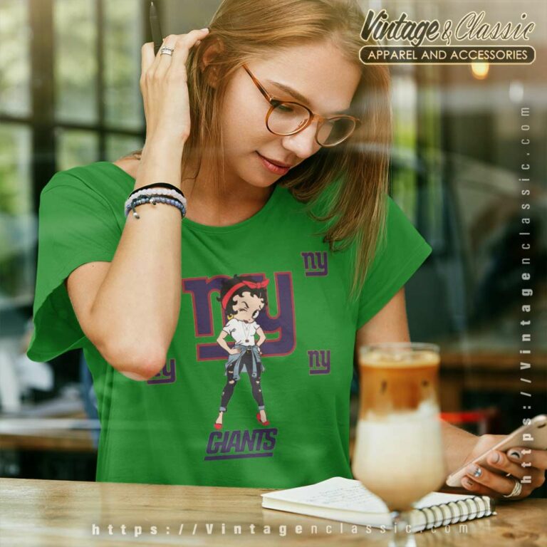 Betty Boop New York Giants Nfl Football Team Women TShirt Betty Boop New York Giants Nfl Football Team Women TShirt
