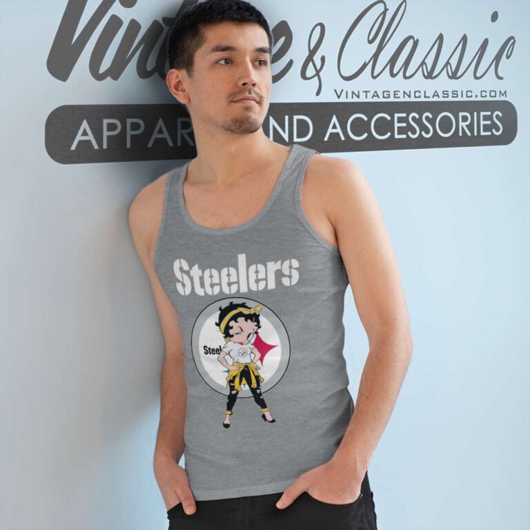 Betty Boop Pittsburgh Steelers Tank Top Racerback Betty Boop Pittsburgh Steelers Tank Top Racerback