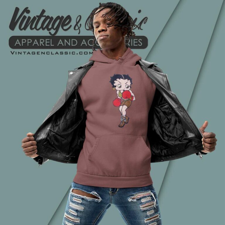 Betty Boop Playing Boxing Shirt Hoodie Betty Boop Playing Boxing Shirt Hoodie