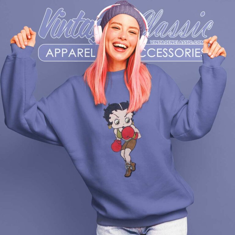 Betty Boop Playing Boxing Shirt Sweatshirt Betty Boop Playing Boxing Shirt Sweatshirt