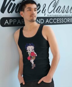 Betty Boop Playing Boxing Shirt Tank Top Racerback