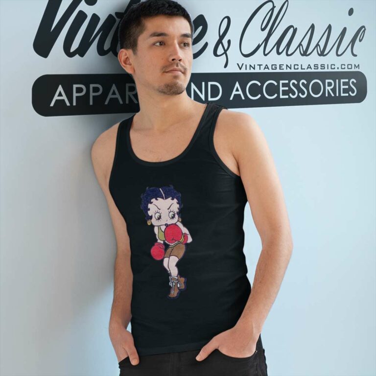 Betty Boop Playing Boxing Shirt Tank Top Racerback Betty Boop Playing Boxing Shirt Tank Top Racerback