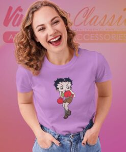 Betty Boop Playing Boxing Shirt Women TShirt