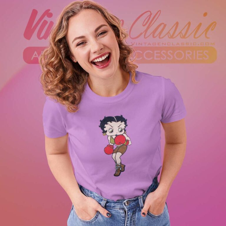 Betty Boop Playing Boxing Shirt Women TShirt Betty Boop Playing Boxing Shirt Women TShirt