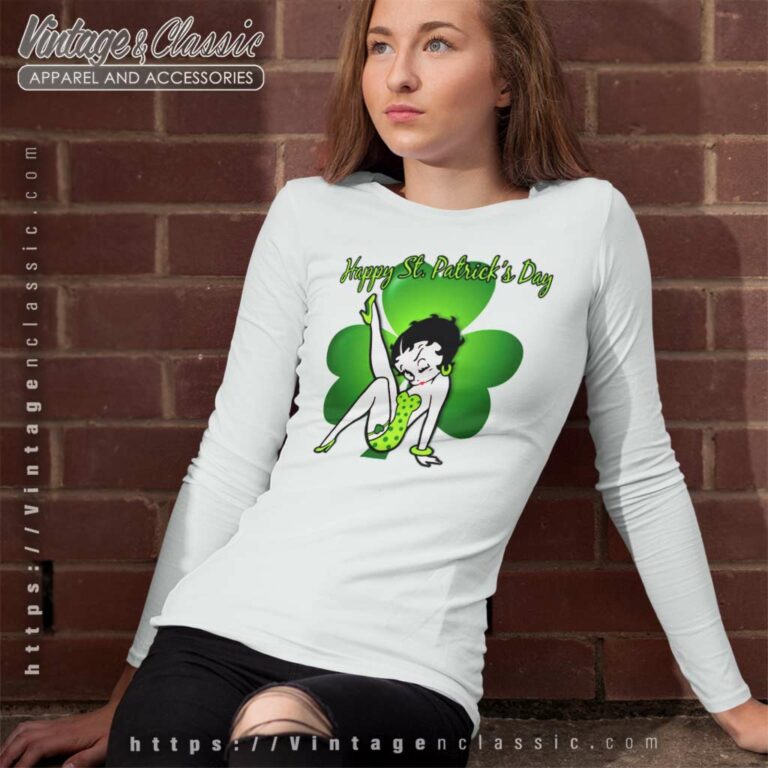Betty Boop Saint Patricks Day Long Sleeve Tee Betty Boop Saint Patricks Day Long Sleeve Tee
