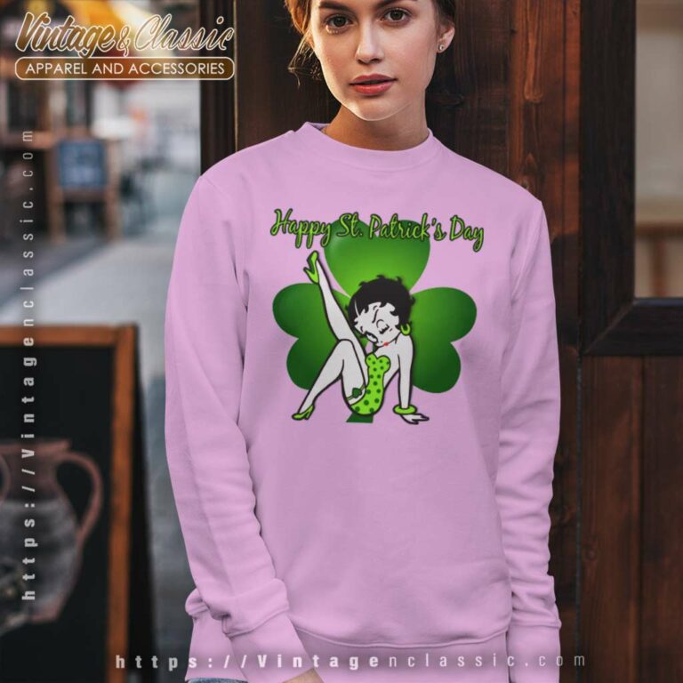 Betty Boop Saint Patricks Day Sweatshirt Betty Boop Saint Patricks Day Sweatshirt