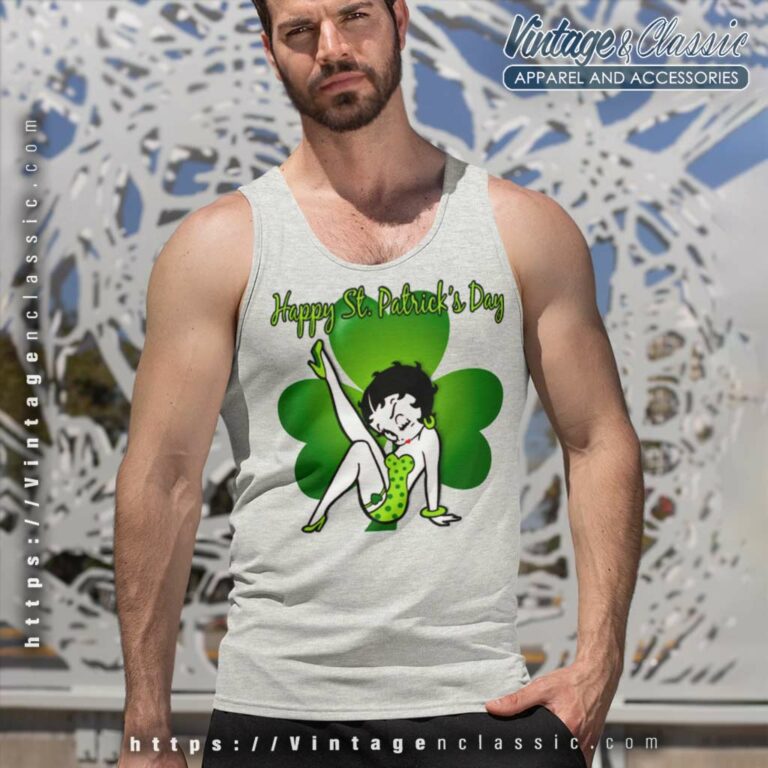 Betty Boop Saint Patricks Day Tank Top Racerback Betty Boop Saint Patricks Day Tank Top Racerback