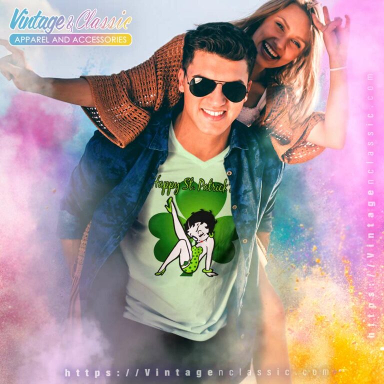 Betty Boop Saint Patricks Day V Neck TShirt Betty Boop Saint Patricks Day V Neck TShirt