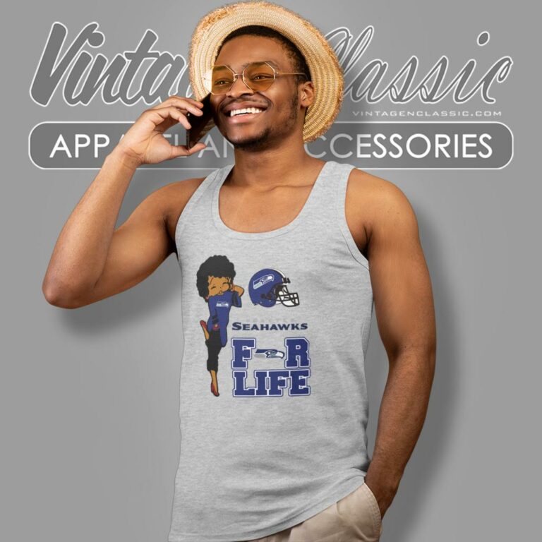 Betty Boop Seattle Seahawks For Life Tank Top Racerback Betty Boop Seattle Seahawks For Life Tank Top Racerback