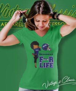 Betty Boop Seattle Seahawks For Life V Neck TShirt
