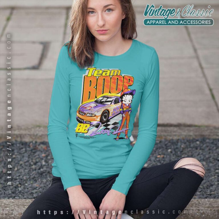 Betty Boop Team Boop Vintage Long Sleeve Tee Betty Boop Team Boop Vintage Long Sleeve Tee