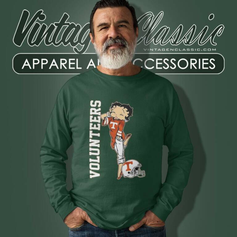 Betty Boop Tennessee Volunteers Long Sleeve Tee Betty Boop Tennessee Volunteers Long Sleeve Tee