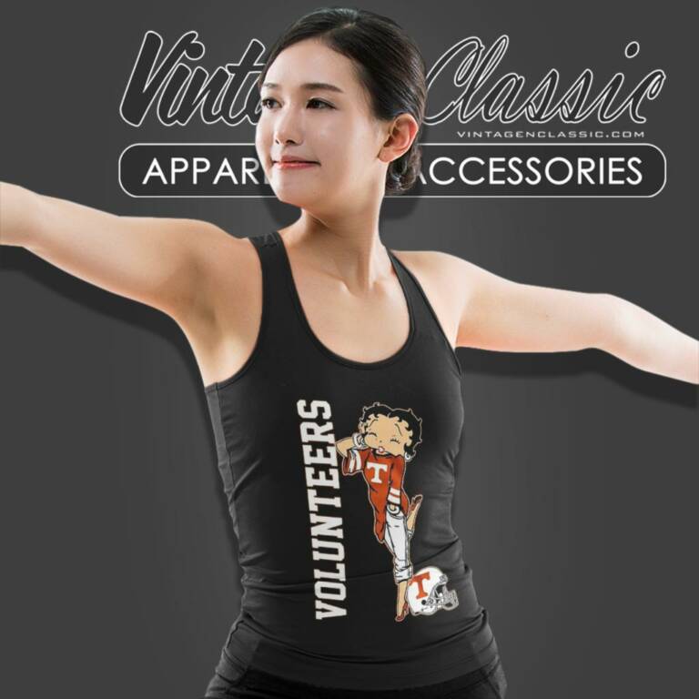 Betty Boop Tennessee Volunteers Tank Top Racerback Betty Boop Tennessee Volunteers Tank Top Racerback