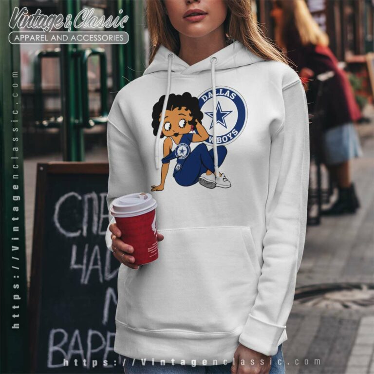 Betty Boop With Dallas Cowboys Star Logo Hoodie Betty Boop With Dallas Cowboys Star Logo Hoodie