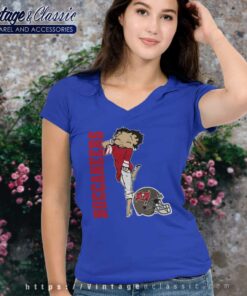 Betty Boops Tampa Bay Buccaneers V Neck TShirt