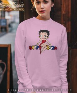 Betty Sitting On Logo Betty Boop Sweatshirt