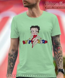 Betty Sitting On Logo Betty Boop T Shirt