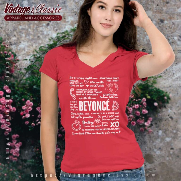Beyonce Lyric Album Song Beyonce Sketch V Neck TShirt Beyonce Lyric Album Song Beyonce Sketch V Neck TShirt