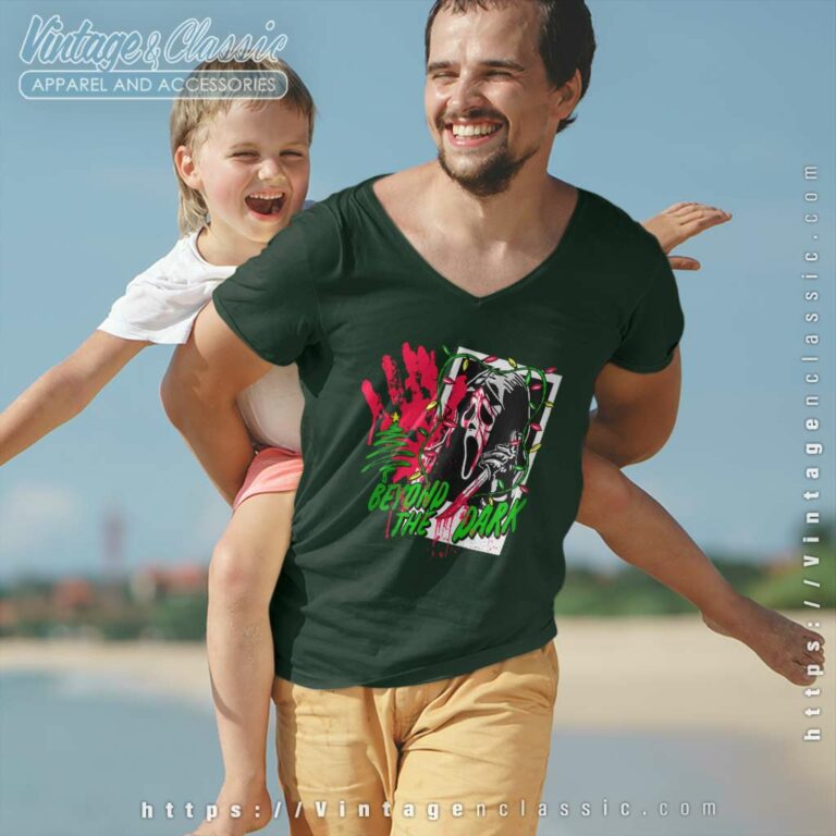 Beyond The Dark Merry Christmas Ghostface V Neck TShirt Beyond The Dark Merry Christmas Ghostface V Neck TShirt