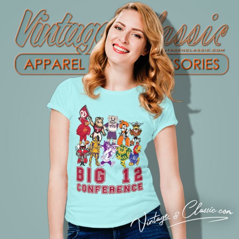 Big 12 Conference Mascot Women T Shirt Big 12 Conference Mascot Women T Shirt