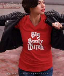 Big Booty Witch Scary Halloween V Neck TShirt