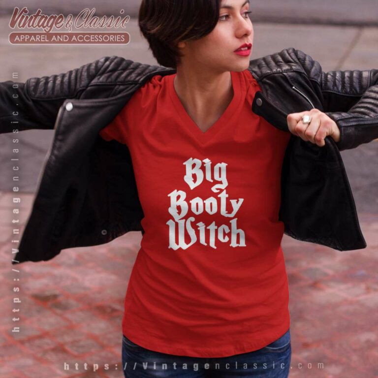 Big Booty Witch Scary Halloween V Neck TShirt Big Booty Witch Scary Halloween V Neck TShirt