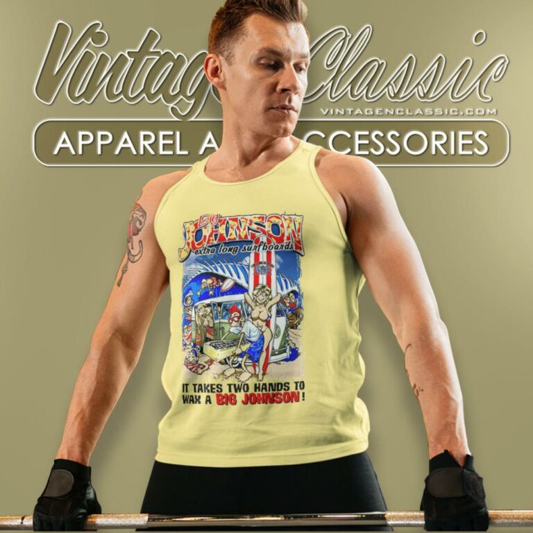 Big Johnson Extra Long Surfboards Tank Top Racerback Big Johnson Extra Long Surfboards Tank Top Racerback