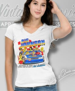 Big Johnson Pit Crew Nascar V Neck TShirt 1