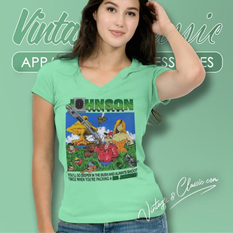 Big Johnson Shirt Hunting Shotgun V Neck TShirt Big Johnson Shirt Hunting Shotgun V Neck TShirt