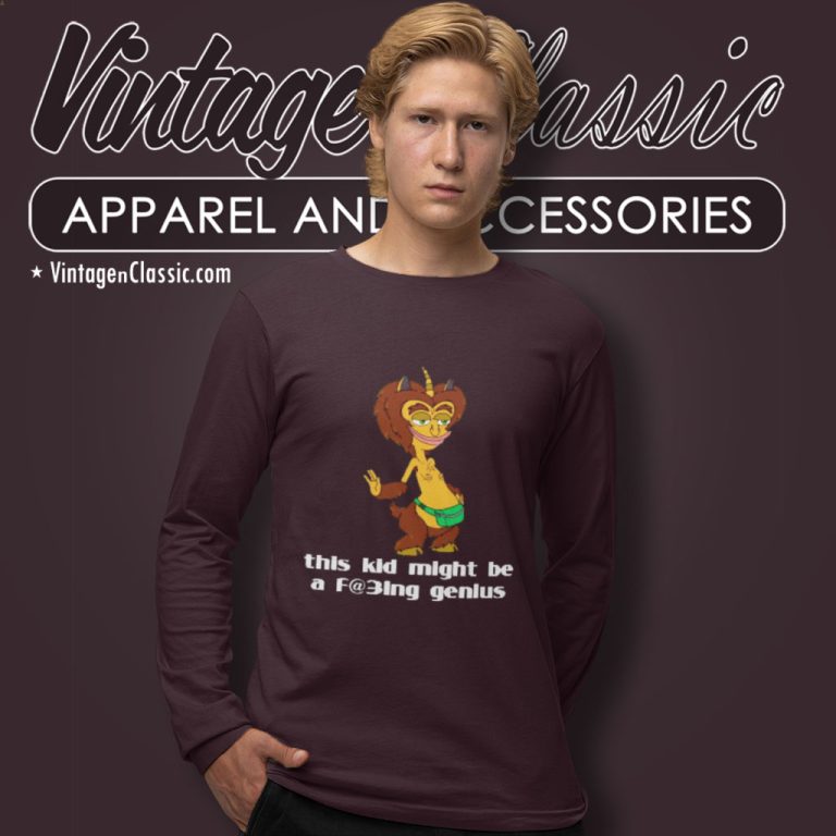 Big Mouth Shirt This Kid Might Be A Genius Long Sleeve Tee Big Mouth Shirt This Kid Might Be A Genius Long Sleeve Tee