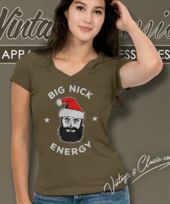 Big Nick Energy Shirt Christmas Santa Claus 4 Big Nick Energy Shirt Christmas Santa Claus V Neck TShirt
