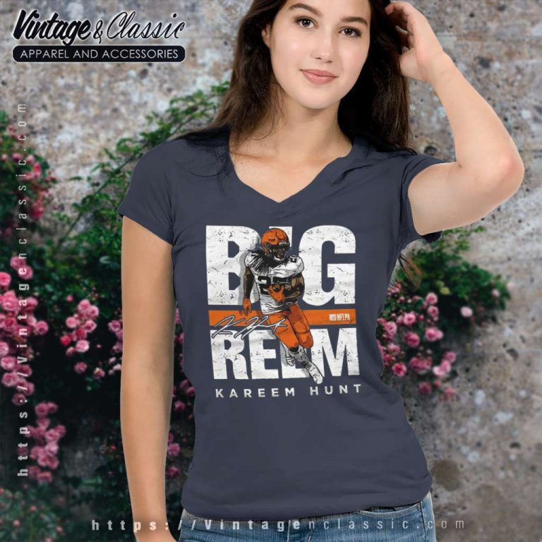 Big Reem Kareem Hunt Cleveland Browns V Neck TShirt Big Reem Kareem Hunt Cleveland Browns V Neck TShirt
