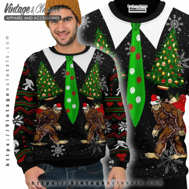 Bigfoot Christmas Santa Ugly Sweater Ugly Sweater 1 Bigfoot Christmas Santa Ugly Sweater Ugly Sweater 1