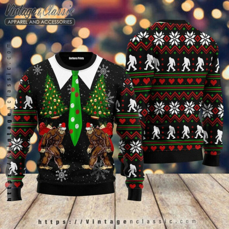 Bigfoot Christmas Santa Ugly Sweater back Ugly Christmas Sweater 1 Bigfoot Christmas Santa Ugly Sweater back Ugly Christmas Sweater 1