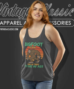 Bigfoot Is Real Shirt The Bigfoot Alien Connection Tank Top Racerback