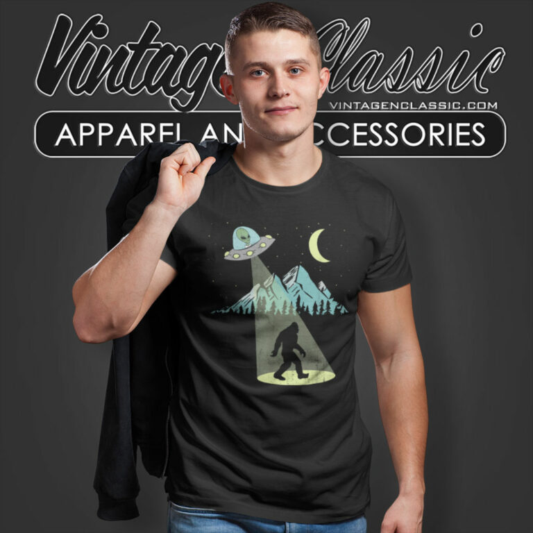Bigfoot Shirt Bigfoot Ufo Abduction Moon Mountain Alien T Shirt Bigfoot Shirt Bigfoot Ufo Abduction Moon Mountain Alien T Shirt
