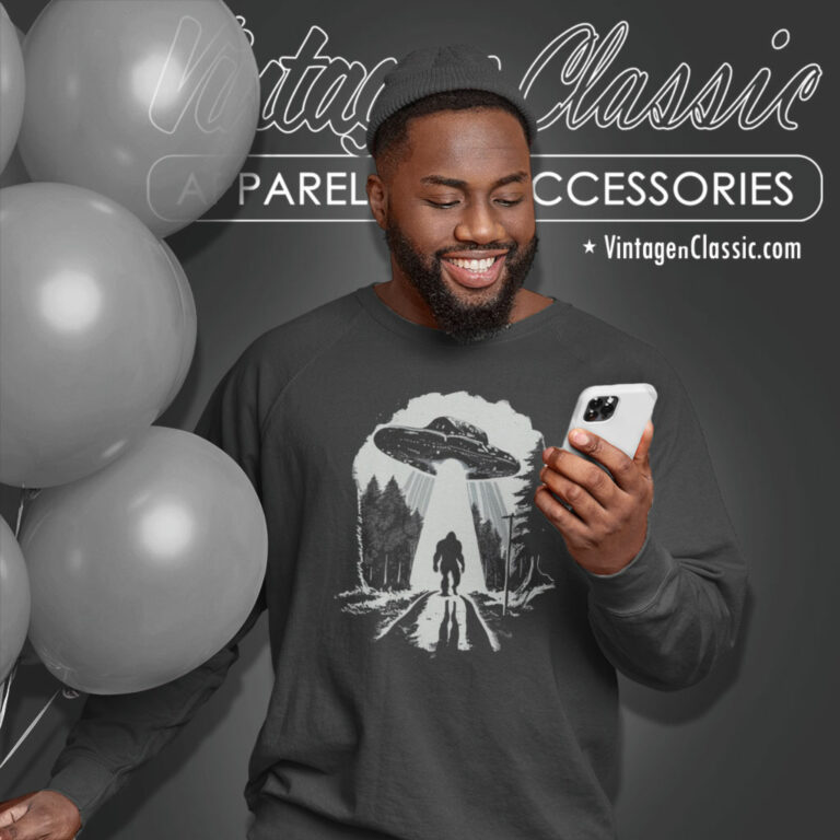 Bigfoot Shirt Sasquatch Getting Abducted Sweatshirt Bigfoot Shirt Sasquatch Getting Abducted Sweatshirt