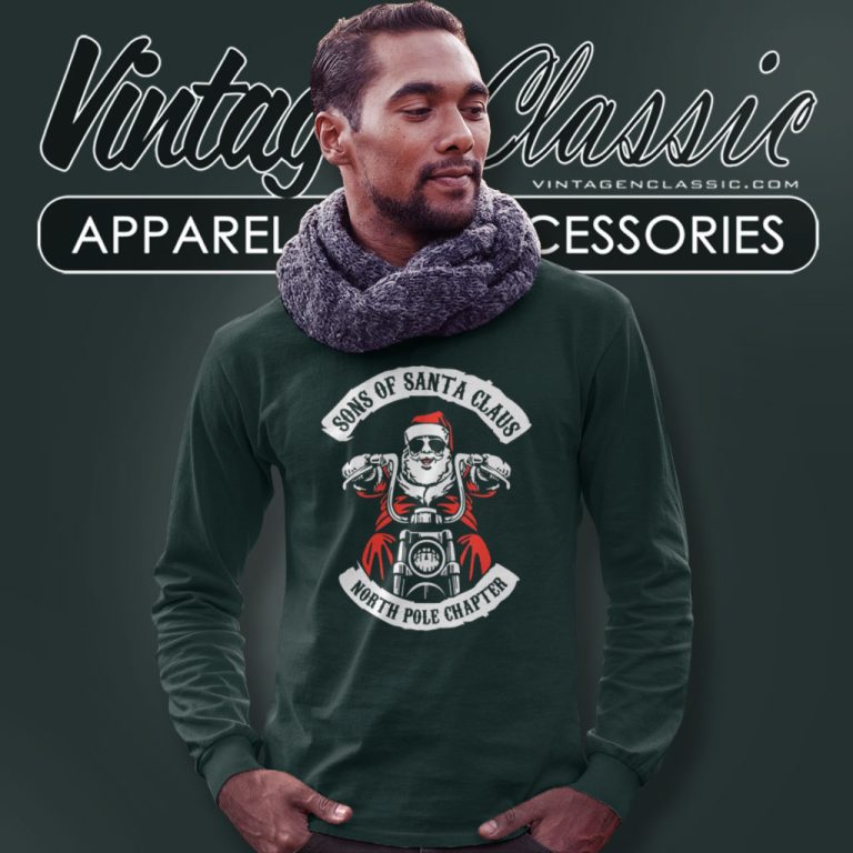 Biker Motorcycle Shirt Song Of Santa Claus Long Sleeve Tee Biker Motorcycle Shirt Song Of Santa Claus Long Sleeve Tee